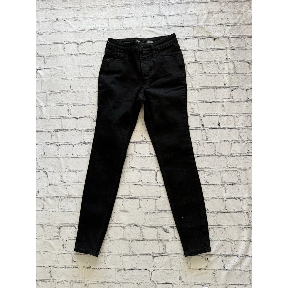 Old Navy Rockstar Sz 0 Super Skinny Black Jeans Short 26